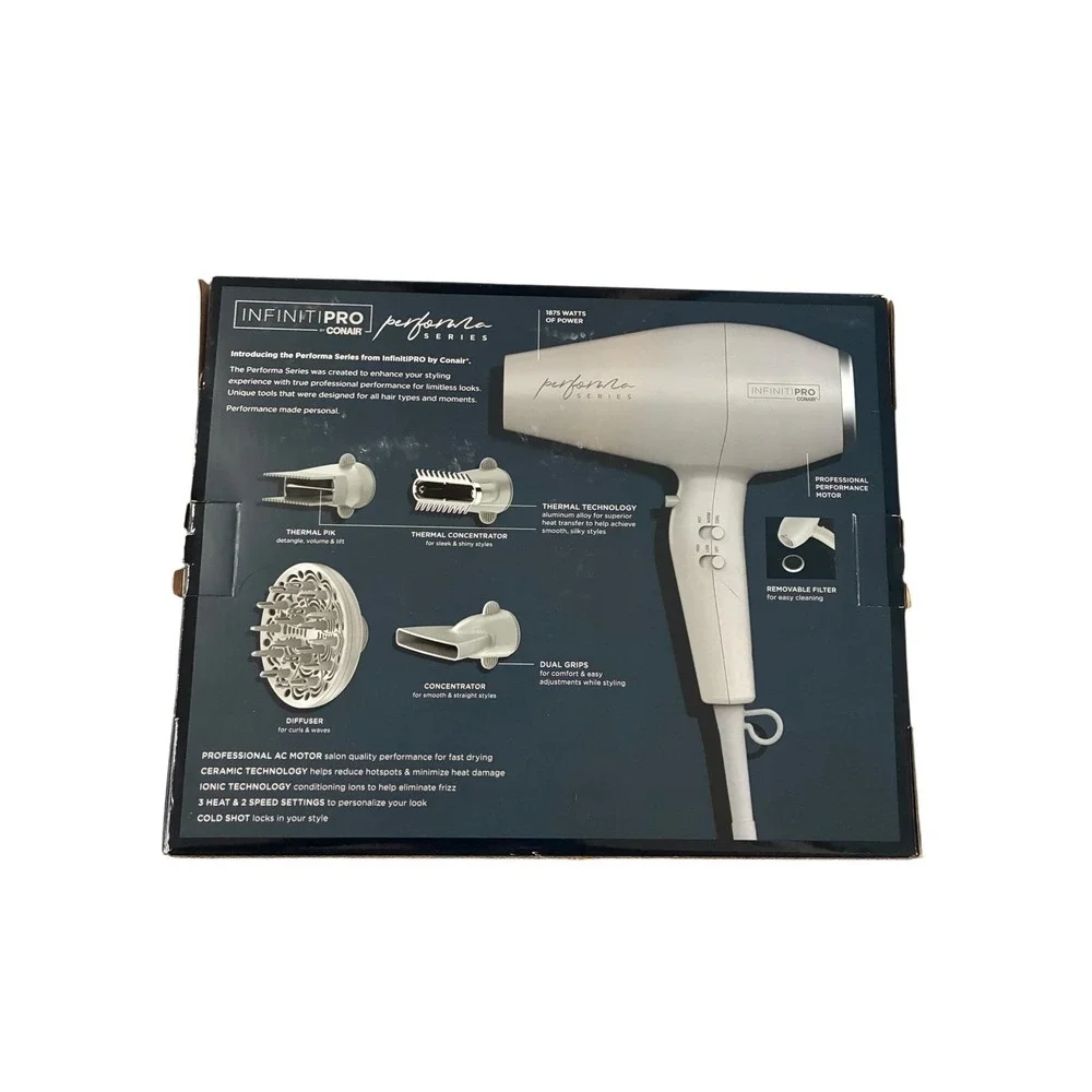 Conair INFINITIPRO Performa‎ Ionic Ceramic Dryer Diffuser 3 Heat 2 Speed NIB